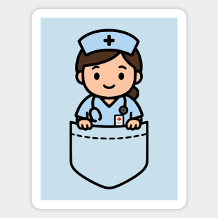 Cute Kawaii Nurse Pocket Cartoon Medical Healthcare Magnet